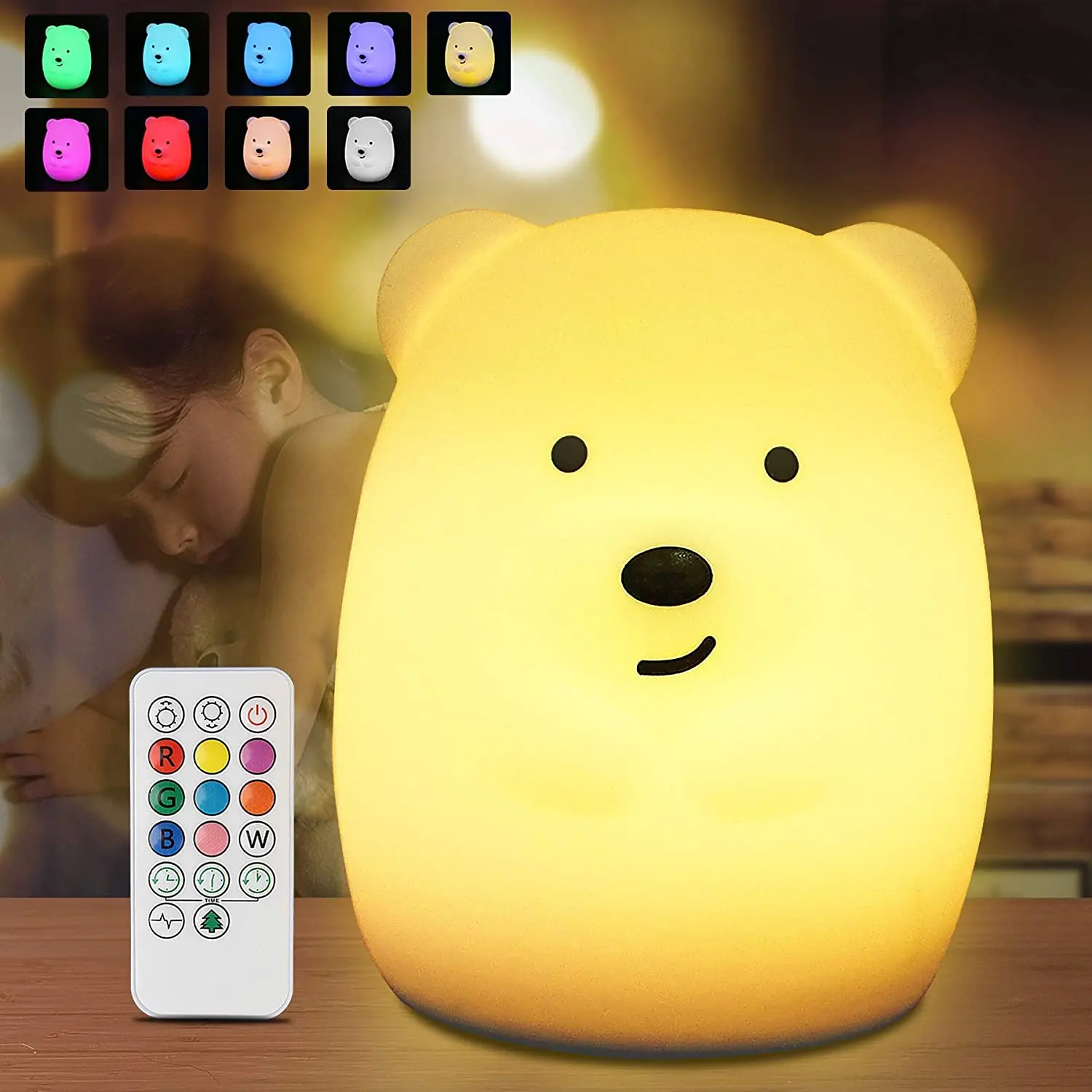 Remote Night Light Child Silicone USB LED Night Light Children Bedside Lamp Touch Dimmable Night Lamp 9 Colors Mood Kids Gift
Remote Night Light Child Silicone USB LED Night Light Children Bedside Lamp Touch Dimmable Night Lamp 9 Colors Mood Kids Gift