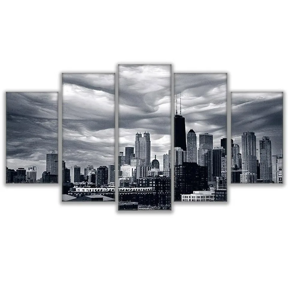 Modular Picture Painting 5 Panel Chicago Skyline Building Modern Printing Type Poster Canvas Painting HD Print Home Decor
Modular Picture Painting 5 Panel Chicago Skyline Building Modern Printing Type Poster Canvas Painting HD Print Home Decor
