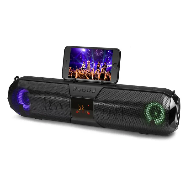 Wireless Soundbar Bluetooth Speaker with Phone Holder Sound System Home Surround for PC Theater Portable Subwoofer
Wireless Soundbar Bluetooth Speaker with Phone Holder Sound System Home Surround for PC Theater Portable Subwoofer
