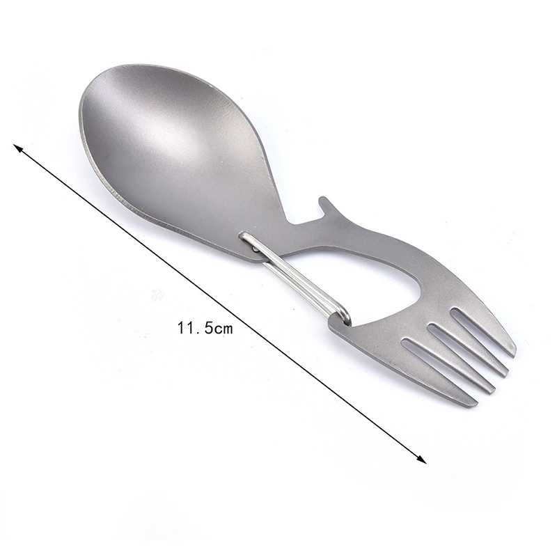 Multi-Tool Titanium Construction Spork Multi-Function Spoon Fork Carabiner Bottle Opener Outdoor Camping Picnic Tableware
Multi-Tool Titanium Construction Spork Multi-Function Spoon Fork Carabiner Bottle Opener Outdoor Camping Picnic Tableware