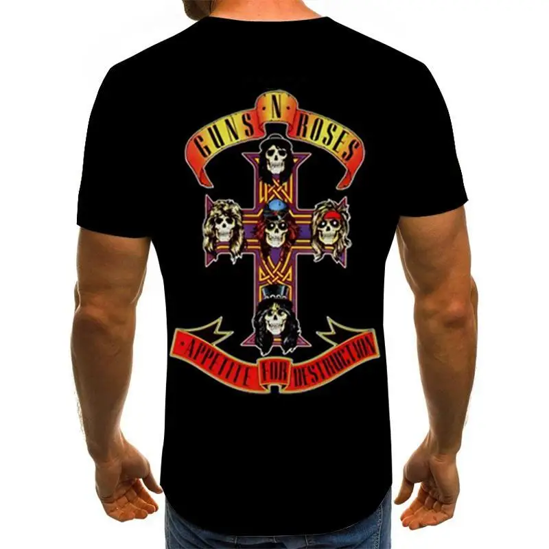 New Fashion Punk T Shirt Guns N Roses T-Shirt Men Black Tshirt Heavy Metal Tops 3D Gun Rose Print Dress Hip Hop Tees S-6XL
New Fashion Punk T Shirt Guns N Roses T-Shirt Men Black Tshirt Heavy Metal Tops 3D Gun Rose Print Dress Hip Hop Tees S-6XL