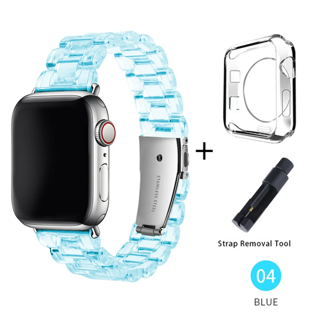 Resin watch strap for apple watch band series 6 SE 54321transparent for iwatch bracelet 38mm 40mm 42mm 44mm bracelet accessories
Resin watch strap for apple watch band series 6 SE 54321transparent for iwatch bracelet 38mm 40mm 42mm 44mm bracelet accessories