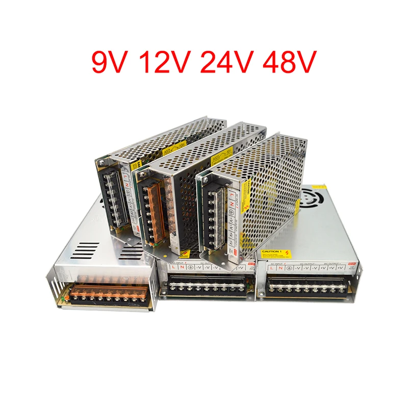 

AC Universal Power Supply Adapter 9V 12V 24V 48V 1A 2A 3A 5A 10A 15A 20A LED Switching Source Transformer Converter 220 to 12