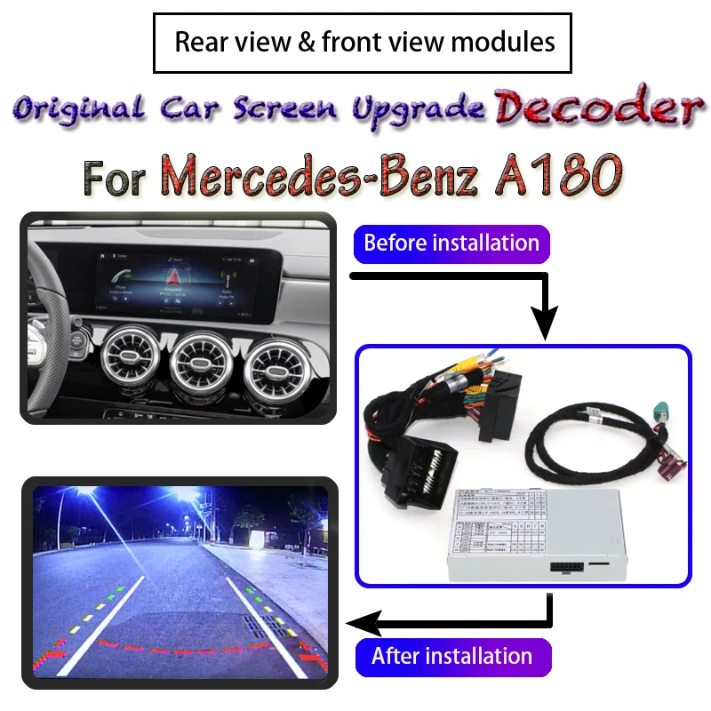 Front Rear View Camera Decoder For Mercedes-Benz A180 2019~2020 Original Car Screen System Display Upgrading Parking CAM Module
Front Rear View Camera Decoder For Mercedes-Benz A180 2019~2020 Original Car Screen System Display Upgrading Parking CAM Module