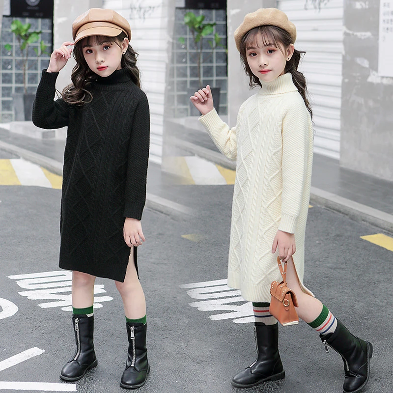 Winter New Children Long Sleeve Knitted Elastic Solid Color Dresses Baby Straight Casual Cotton Bottoming High Collar Dress
Winter New Children Long Sleeve Knitted Elastic Solid Color Dresses Baby Straight Casual Cotton Bottoming High Collar Dress