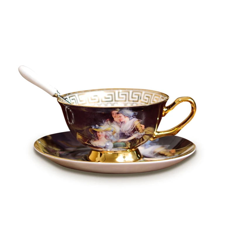 European Retro Court Figure Oil Painting Bone China Coffee Cup And Saucers British Afternoon Tea Espresso Cups Party Drinkware
European Retro Court Figure Oil Painting Bone China Coffee Cup And Saucers British Afternoon Tea Espresso Cups Party Drinkware