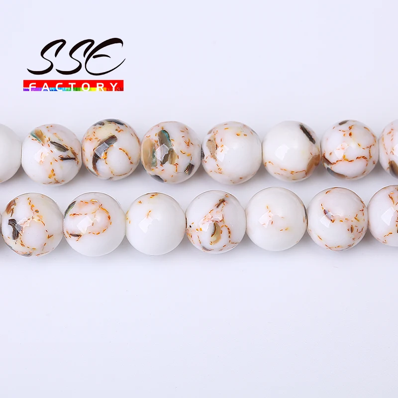 Natural White Howlite Stone Beads Round Loose Shell Spacers Beads for Jewelry Making 15''Strand DIY Charm Bracelet 4/6/8/10/12mm
Natural White Howlite Stone Beads Round Loose Shell Spacers Beads for Jewelry Making 15''Strand DIY Charm Bracelet 4/6/8/10/12mm