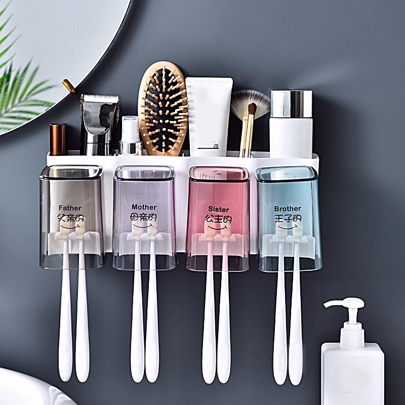 Automatic Toothpaste Dispenser Wall Mounted Multifunctional Toothbrush Holder Mouthwash Cup Set For Bathroom --M25
Automatic Toothpaste Dispenser Wall Mounted Multifunctional Toothbrush Holder Mouthwash Cup Set For Bathroom --M25