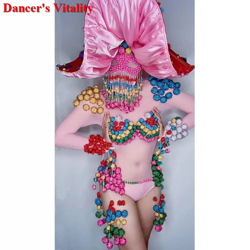 One piece ladies Pink Hair Ball Sheer Bodysuit Headdress Dancer Woman Show Party Costume Bar Catwalk Costume Stage Outfit Singer
One piece ladies Pink Hair Ball Sheer Bodysuit Headdress Dancer Woman Show Party Costume Bar Catwalk Costume Stage Outfit Singer