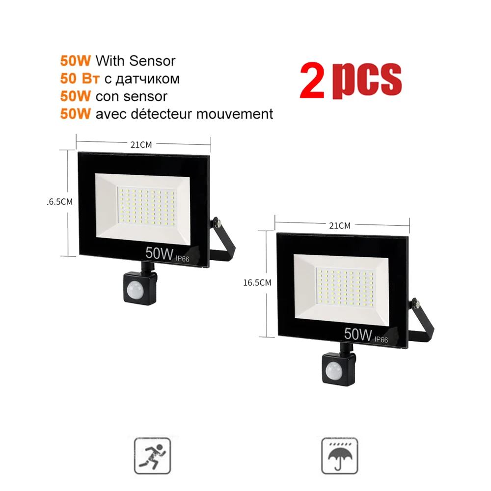 1-2pcs 220V 10-100W LED FloodLight Spotlight Exterior Street wall reflector LED Light Lamp PIR Motion Sensor Waterproof IP65 Gar
1-2pcs 220V 10-100W LED FloodLight Spotlight Exterior Street wall reflector LED Light Lamp PIR Motion Sensor Waterproof IP65 Gar