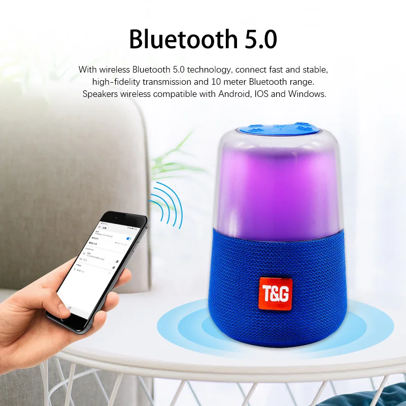 Portable Bluetooth Speaker Colorful LED light Waterproof Column Wireless USB Speakers Stereo Subwoofer Support Voice Call Audio
Portable Bluetooth Speaker Colorful LED light Waterproof Column Wireless USB Speakers Stereo Subwoofer Support Voice Call Audio
