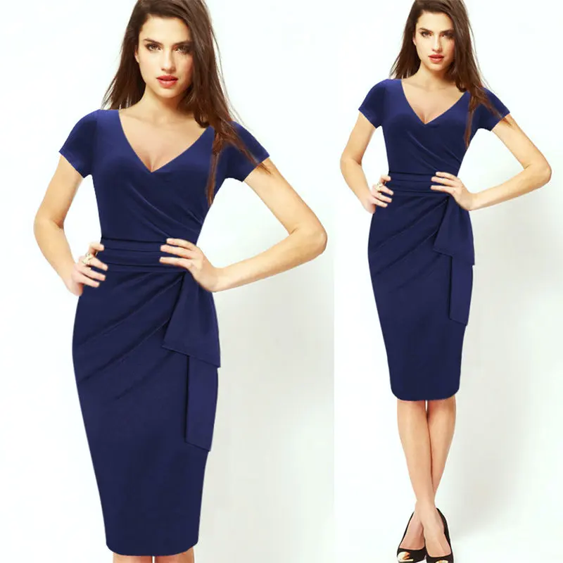 Women Elegant Dress Plus Size Formal Business Office Knee-Length Dresses Solid Work Slim Clothes Classy Oversea Brand Clothes
Women Elegant Dress Plus Size Formal Business Office Knee-Length Dresses Solid Work Slim Clothes Classy Oversea Brand Clothes
