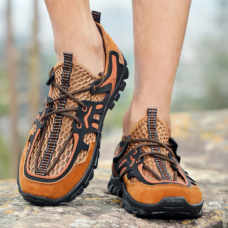 Mens Outdoor Sport Trekking Shoes Men Breathable Lycra Mountain Climbing Hiking Sandals Men Anti-skid Light Walking Sneakers New
Mens Outdoor Sport Trekking Shoes Men Breathable Lycra Mountain Climbing Hiking Sandals Men Anti-skid Light Walking Sneakers New