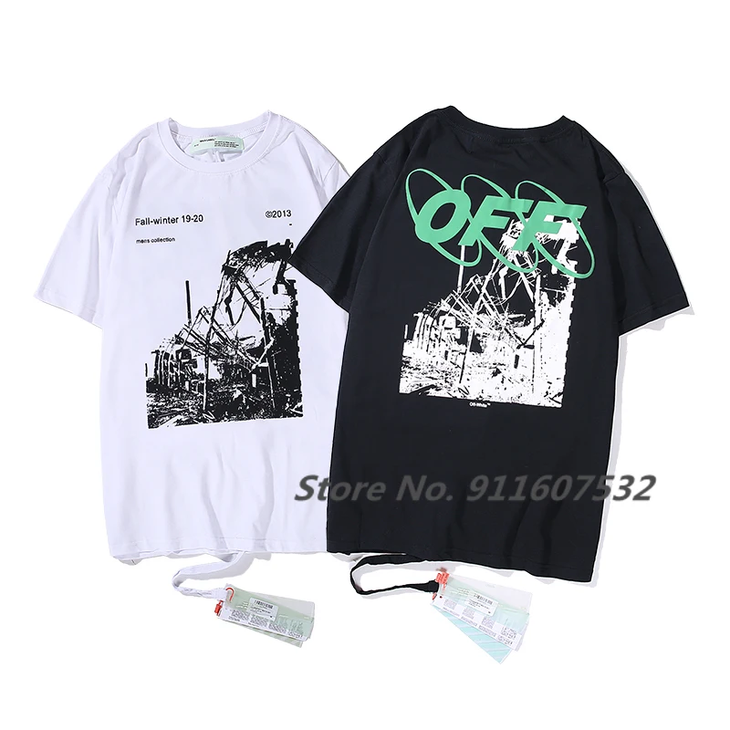Off white OW Men's short sleeve Letters T-shirt Men's and Women's tshirt Tee shirt UJWK