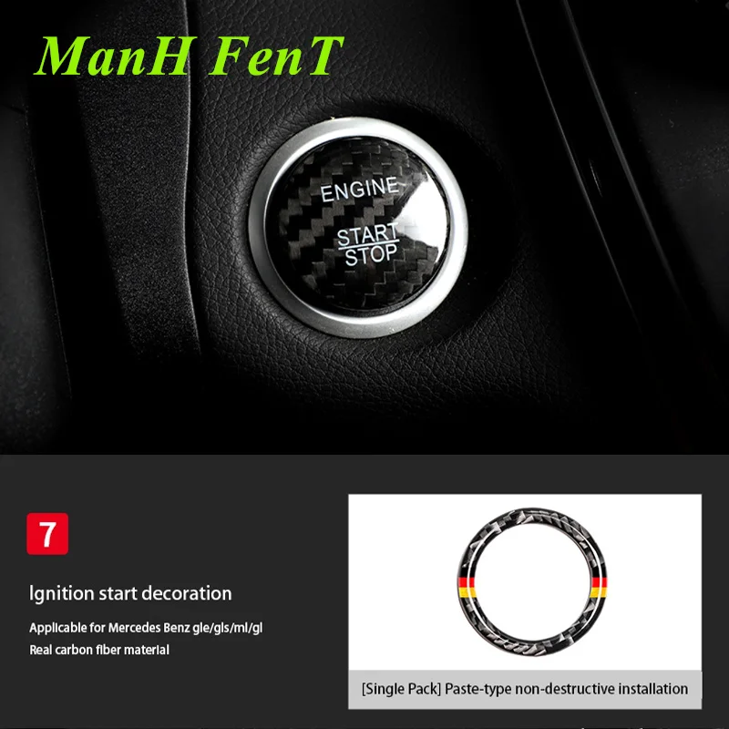 For Mercedes Benz GLE GLS 320 400 450 GL350 ML320 300 Start Button Cover Carbon Fiber Decoration 3D Sticker Car Interior 
For Mercedes Benz GLE GLS 320 400 450 GL350 ML320 300 Start Button Cover Carbon Fiber Decoration 3D Sticker Car Interior