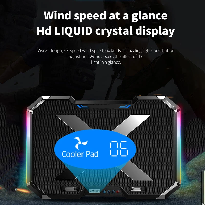 Gaming Laptop Radiator Height Adjustable, 2 USB Ports And 6 Cooling Fans, Laptop Cooling Pad, For 12-17 Inch Laptop Stand
Gaming Laptop Radiator Height Adjustable, 2 USB Ports And 6 Cooling Fans, Laptop Cooling Pad, For 12-17 Inch Laptop Stand