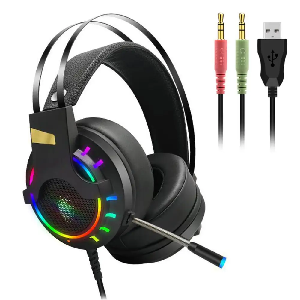 Gaming Headset Professional Led Light Gamer Headset for Computer PS4 Gaming Headphones Bass Stereo PC Wired Headset With Mic
Gaming Headset Professional Led Light Gamer Headset for Computer PS4 Gaming Headphones Bass Stereo PC Wired Headset With Mic