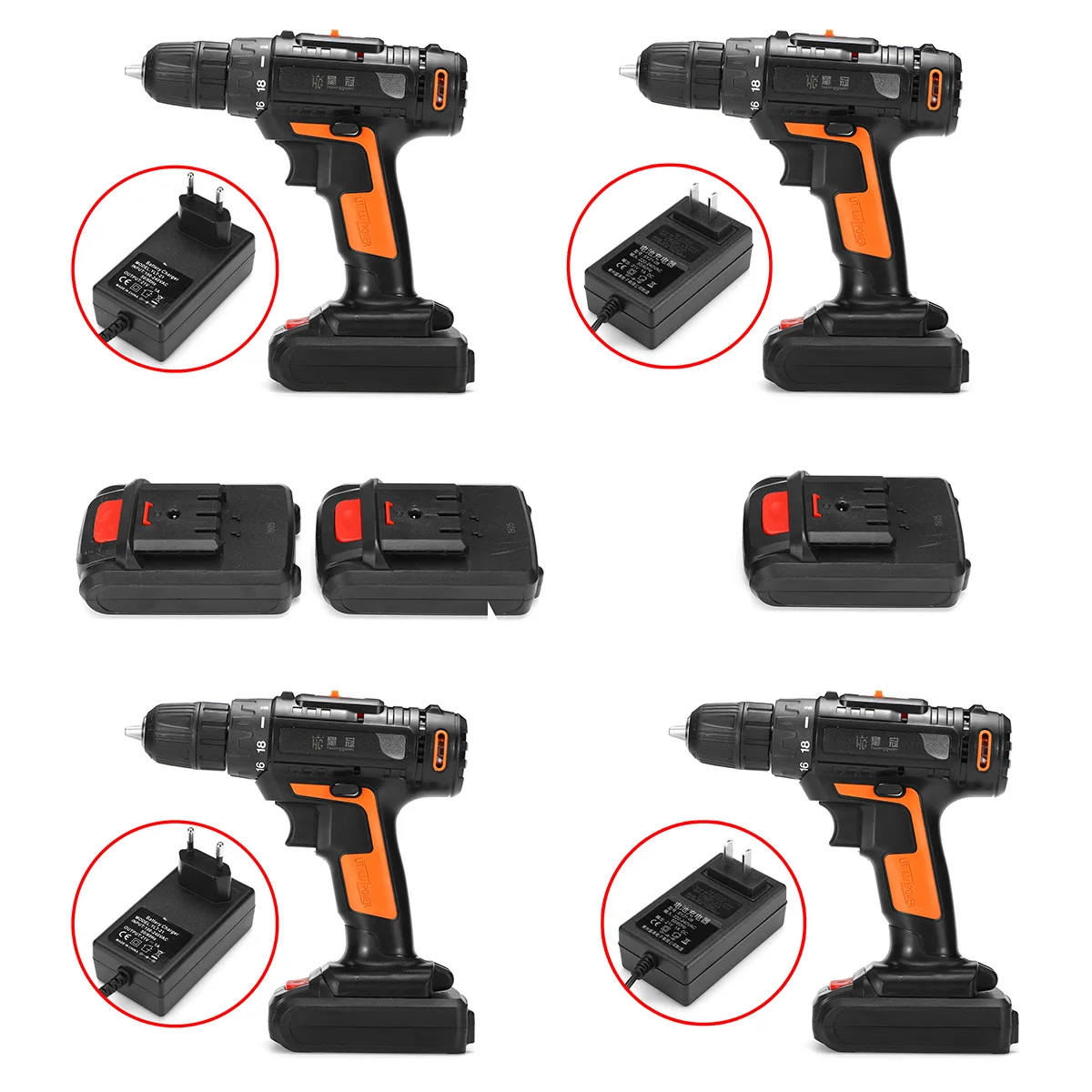 21V Electric Drill Cordless Rechargeable Driver Drill Screw Sets Repair Tools Kit 2-speed 18+1 Torque Setting High Efficiency
21V Electric Drill Cordless Rechargeable Driver Drill Screw Sets Repair Tools Kit 2-speed 18+1 Torque Setting High Efficiency