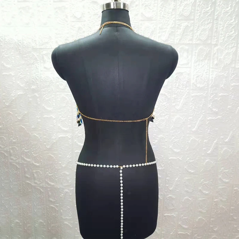 Different Shapes Gems Two 2 Piece Set Halter Hollow Out Metal Chain Backless Crop Top High Cut Panties Clubwear Two Piece Sets
Different Shapes Gems Two 2 Piece Set Halter Hollow Out Metal Chain Backless Crop Top High Cut Panties Clubwear Two Piece Sets