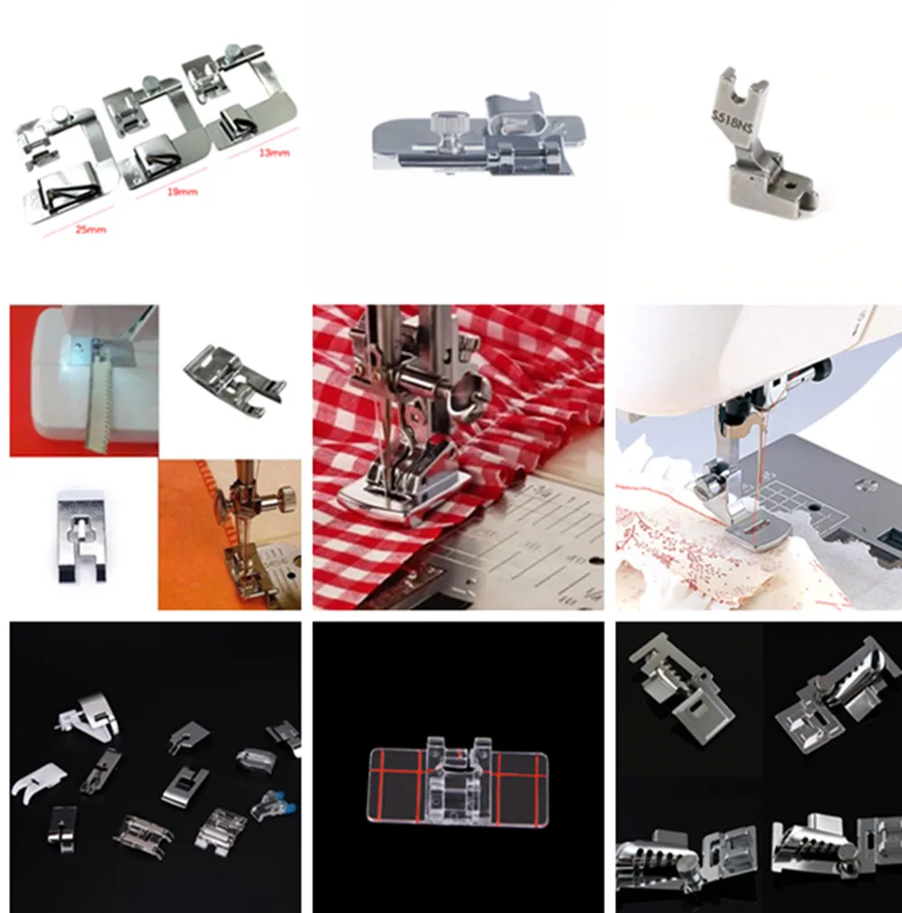 New Hot Domestic Sewing Machine Accessories Presser Foot Feet Kit Set Hem Foot Spare Parts For Brother Singer Janome 1PCS
New Hot Domestic Sewing Machine Accessories Presser Foot Feet Kit Set Hem Foot Spare Parts For Brother Singer Janome 1PCS
