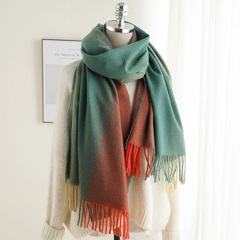 New Cashmere Like Warm Neck In Autumn and Winter 2019. Women's Gradient Scarf, Fashion Trend Thickened Shawl
New Cashmere Like Warm Neck In Autumn and Winter 2019. Women's Gradient Scarf, Fashion Trend Thickened Shawl