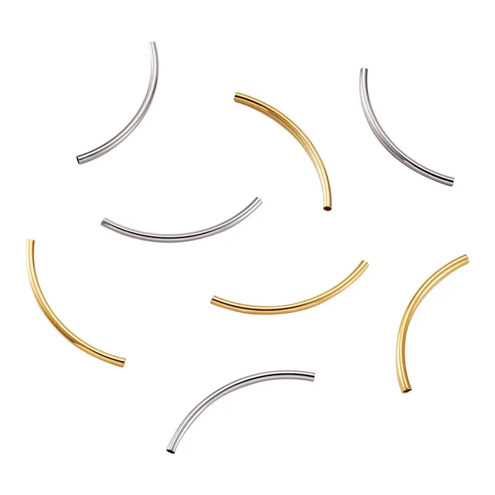 250pcs Curved Brass Tube Beads Mixed Color 50x3mm For Jewelry Bracelet Necklace Making Accessories Hole: 2mm
250pcs Curved Brass Tube Beads Mixed Color 50x3mm For Jewelry Bracelet Necklace Making Accessories Hole: 2mm