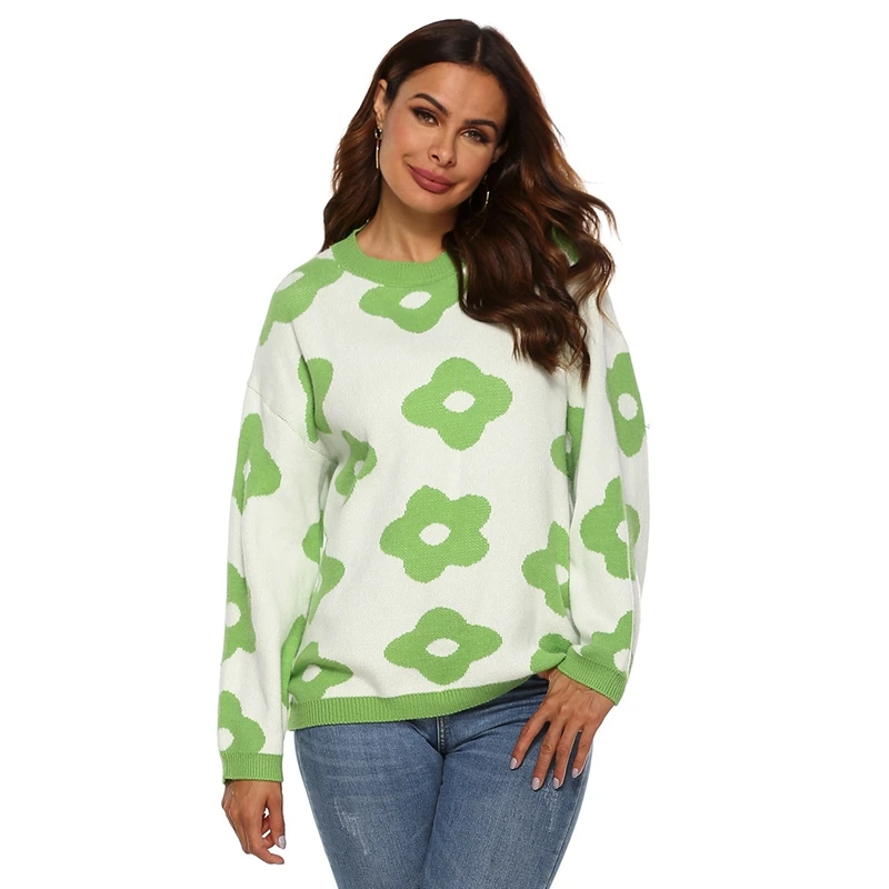 Floral Print Sweater Pullovers Women Casual Loose Sweaters Long Sleeve Pullover Large Size Clothes
Floral Print Sweater Pullovers Women Casual Loose Sweaters Long Sleeve Pullover Large Size Clothes