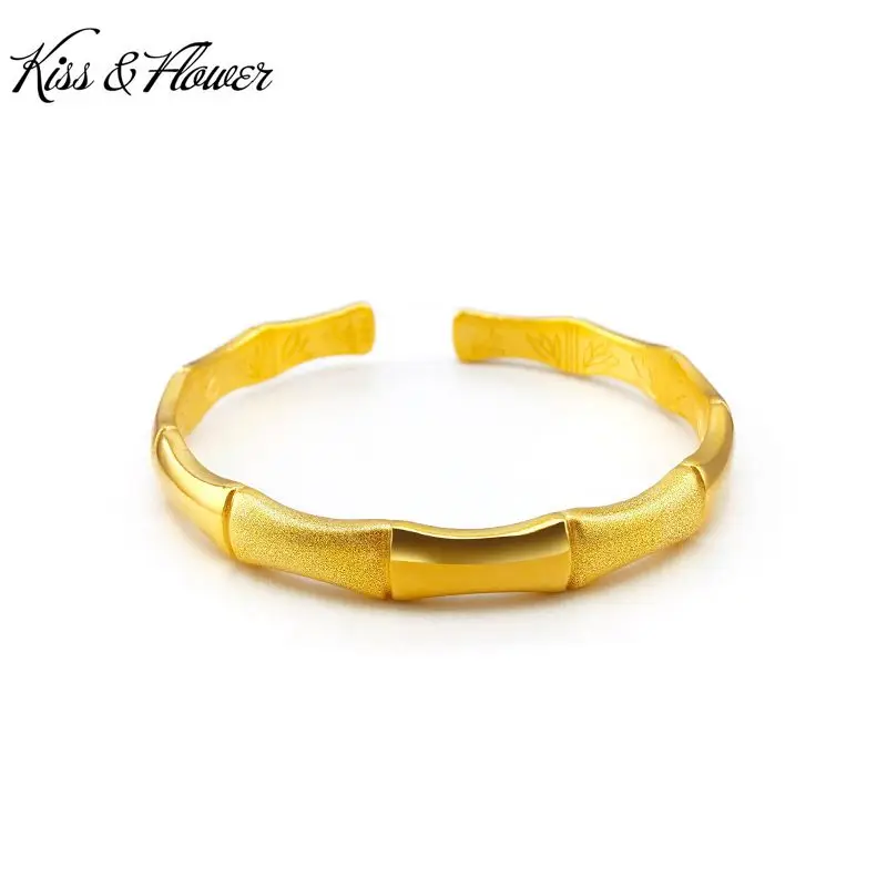 KISS&FLOWER BR32 Fine Jewelry Wholesale Fashion Woman Girl Birthday Wedding Gift Bamboo Joint 24KT Gold Opening Bracelet Bangle
KISS&FLOWER BR32 Fine Jewelry Wholesale Fashion Woman Girl Birthday Wedding Gift Bamboo Joint 24KT Gold Opening Bracelet Bangle