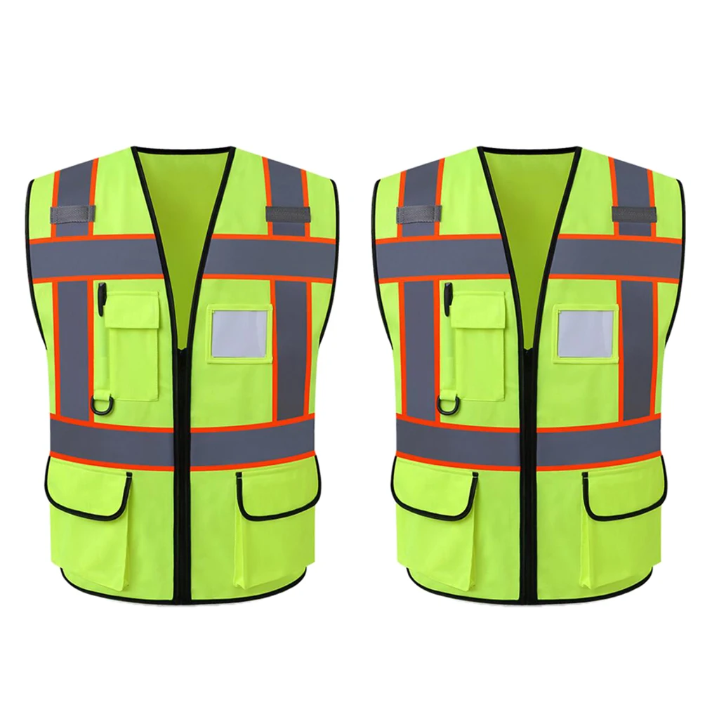 2 Pcs High Visibility Reflective Safety Vest with Reflective Strips, Made from Breathable and Neon Fabric - Universal
2 Pcs High Visibility Reflective Safety Vest with Reflective Strips, Made from Breathable and Neon Fabric - Universal