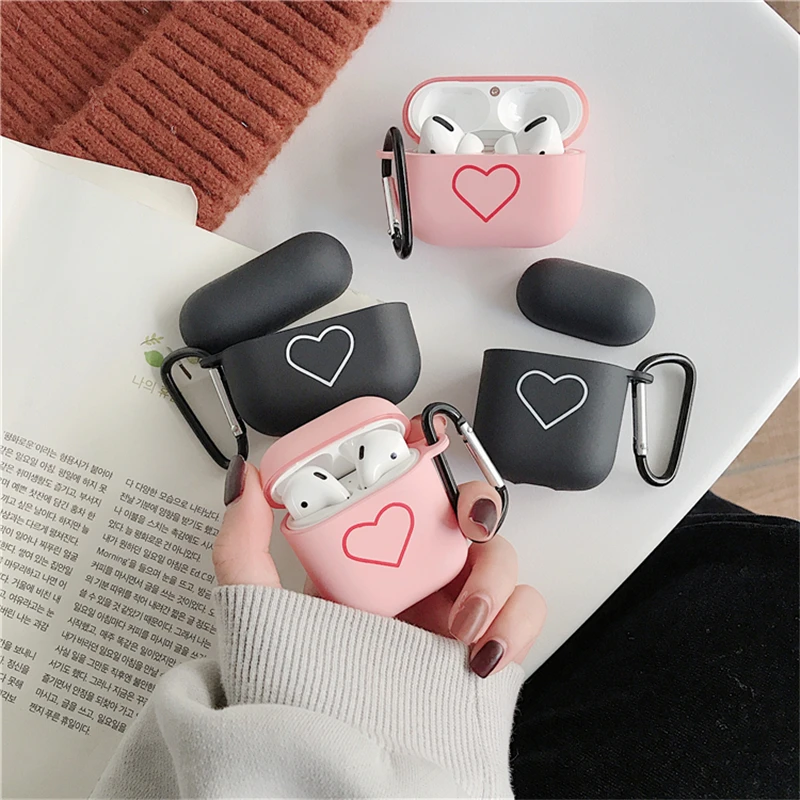 Пары стиль любовь сердца беспроводной для iPhone airpods Pro 1 2 3 гарнитура чехол Мягкий