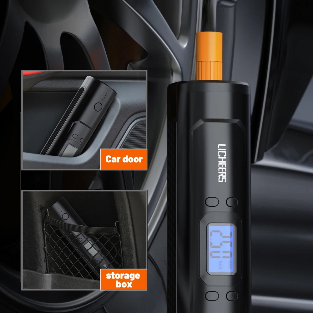 Portable Air Compressor 12V 150 PSI 6000mAh 25 / Min Digital LED Light Tire Inflator Electric Auto Pump Car Motorcycle Accessori
Portable Air Compressor 12V 150 PSI 6000mAh 25 / Min Digital LED Light Tire Inflator Electric Auto Pump Car Motorcycle Accessori