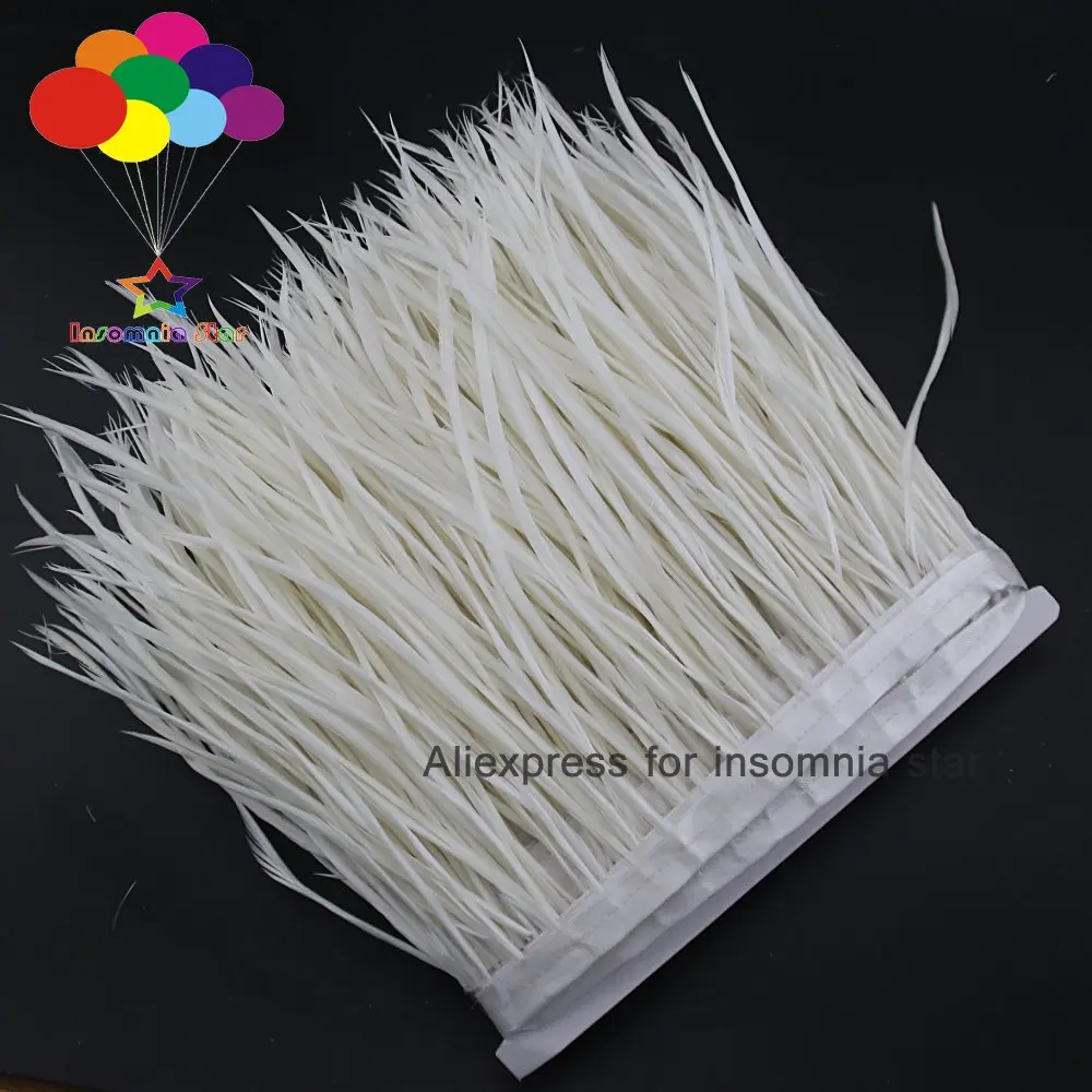 1/5/10 meter Top Quality 15-20 cm Dyed White Stripped Goose Boits Feathers TrimFeather Trim for Costume Decor 
1/5/10 meter Top Quality 15-20 cm Dyed White Stripped Goose Boits Feathers TrimFeather Trim for Costume Decor