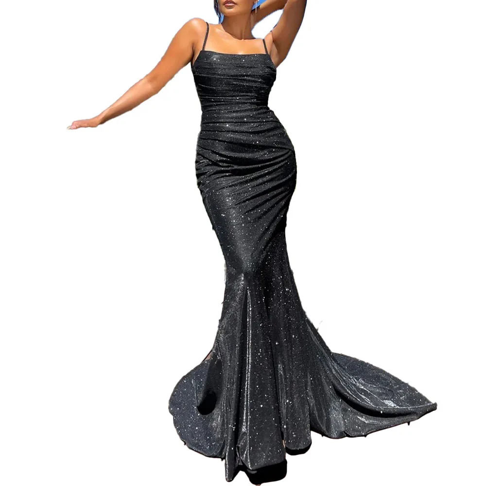 Evening Dress 2021 Summer New Europe America Solid Color High Waist Backless Sleeveless Temperament Elegant Mermaid Dress
Evening Dress 2021 Summer New Europe America Solid Color High Waist Backless Sleeveless Temperament Elegant Mermaid Dress