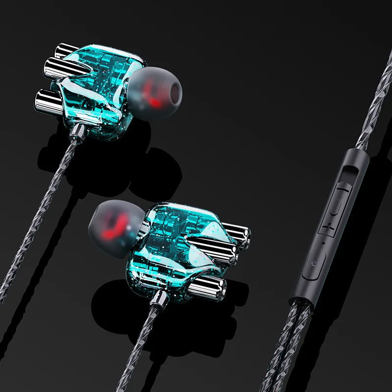 Clear 3.5mm In-Ear Headphones Sport Dual Dynamic Wired Earphone With Microphone Dual Speakers Headset For Phone Computer Gaming
Clear 3.5mm In-Ear Headphones Sport Dual Dynamic Wired Earphone With Microphone Dual Speakers Headset For Phone Computer Gaming