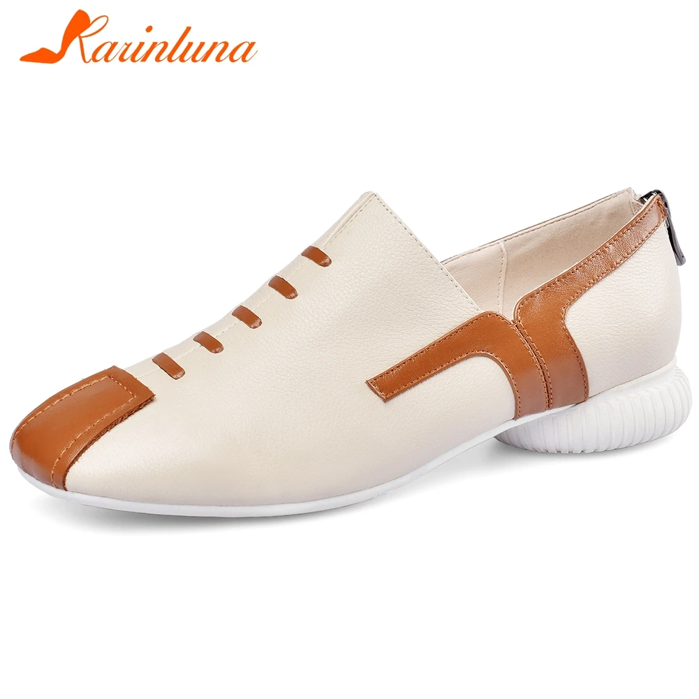 KARINLUNA Elegant Female Office Casual Flats Mixed Color Round Toe Genuine Leather Flats Women Slip On Shoes Woman
KARINLUNA Elegant Female Office Casual Flats Mixed Color Round Toe Genuine Leather Flats Women Slip On Shoes Woman