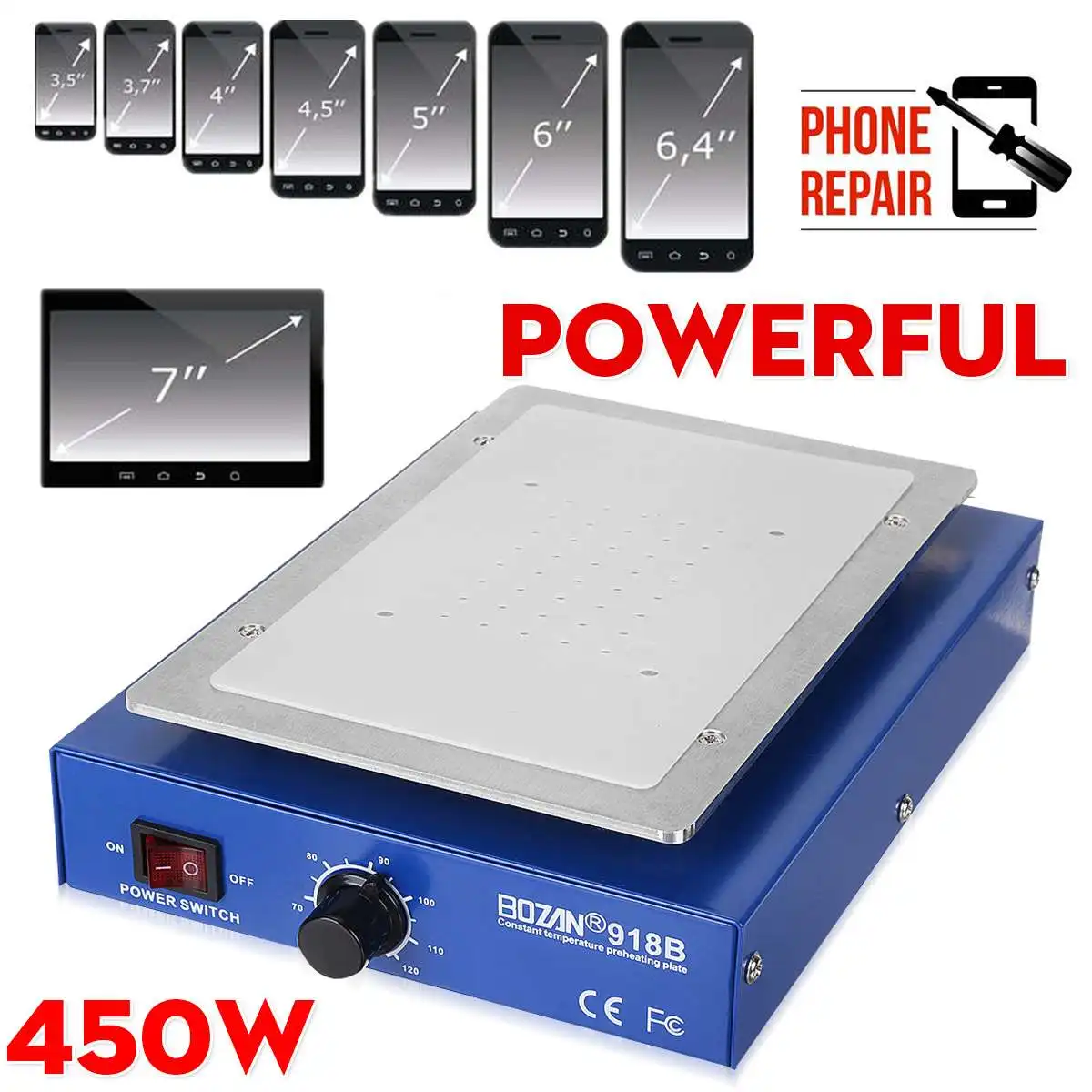 7 Inch Screen Separator Screen Repair Machine Auto Heating Metal Plate Glass Removal 2 IN 1 Phone Repair Separators Machine
7 Inch Screen Separator Screen Repair Machine Auto Heating Metal Plate Glass Removal 2 IN 1 Phone Repair Separators Machine