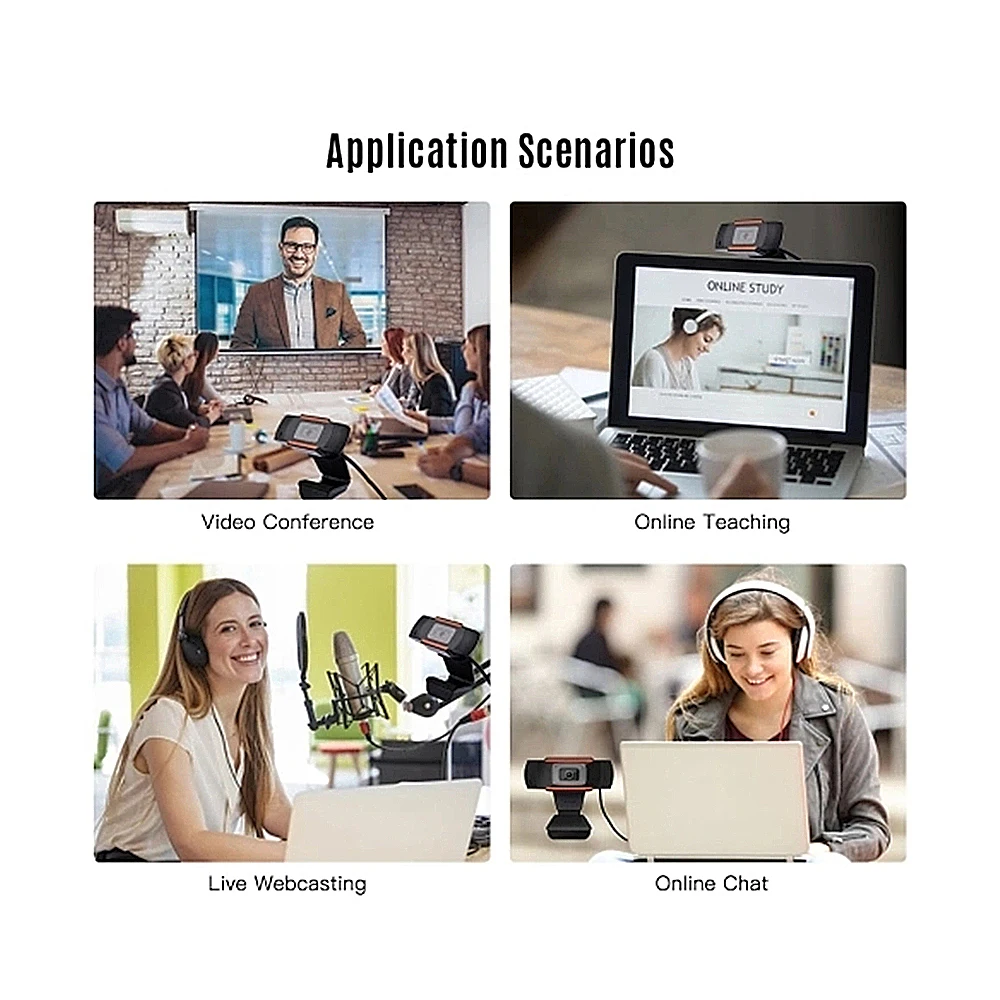 HD 1080P Webcam Computer PC WebCamera with Microphone Cameras for Online Studying Live Broadcast Video Calling Conference Work
HD 1080P Webcam Computer PC WebCamera with Microphone Cameras for Online Studying Live Broadcast Video Calling Conference Work