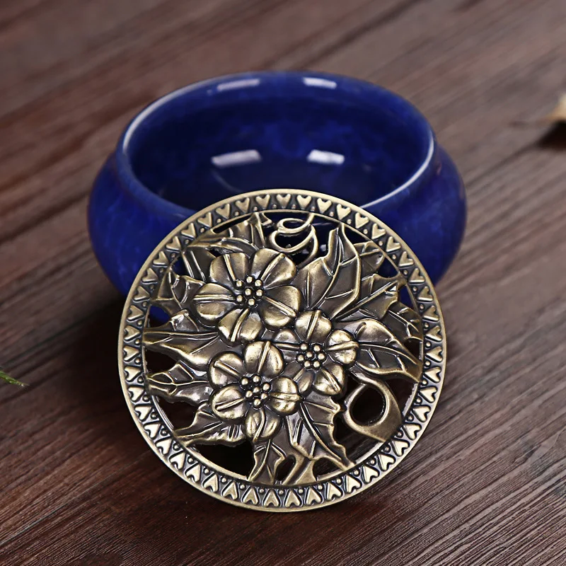 Ceramic disc incense burner with sandalwood Buddha home decor | Дом и сад