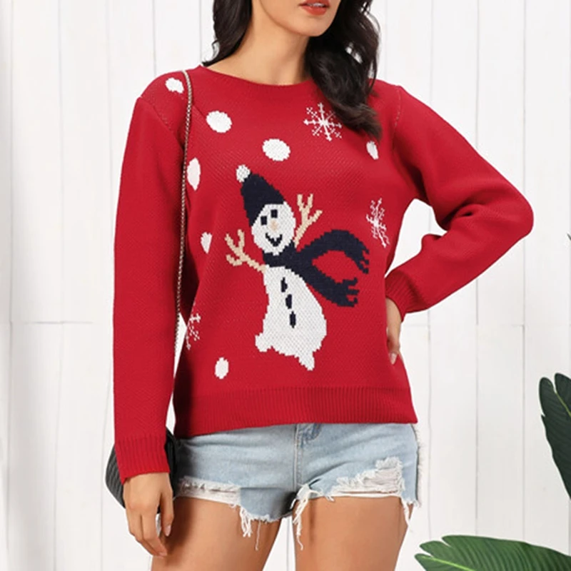 Women Merry Christmas Sweater Autumn Winter Knitted Jumper Sweaters Casual Loose Long Sleeve Jacket Pullovers
Women Merry Christmas Sweater Autumn Winter Knitted Jumper Sweaters Casual Loose Long Sleeve Jacket Pullovers