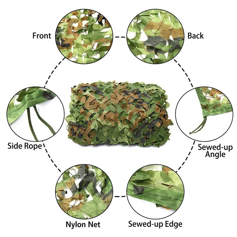 2x3m Hunting Military Camouflage Nets Woodland Army Training Camo Netting Car Covers Tent Shade Awnings Camping Sun Shelter
2x3m Hunting Military Camouflage Nets Woodland Army Training Camo Netting Car Covers Tent Shade Awnings Camping Sun Shelter
