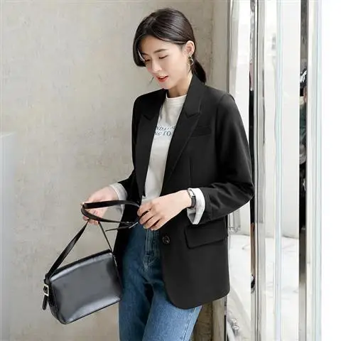 Women 2020 Spring Autumn New Fashion Blazer Female Casual Pockets Long Sleeve Work Suit Coat Ladies Solid Color Slim Blazers Z44
Women 2020 Spring Autumn New Fashion Blazer Female Casual Pockets Long Sleeve Work Suit Coat Ladies Solid Color Slim Blazers Z44