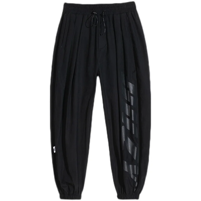Men's Loose Bloomers Casual Nine-point Trousers Printed Letter Drawstring Sports Pants Male Oversize Hiphop Pants Spring Autumn
Men's Loose Bloomers Casual Nine-point Trousers Printed Letter Drawstring Sports Pants Male Oversize Hiphop Pants Spring Autumn