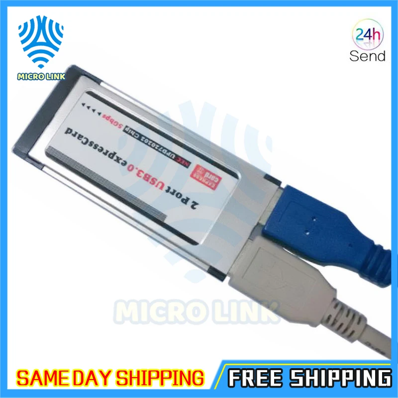 PCI Express USB 3 0 на 2 портный Dual Порты E карта адаптера для NEC Чипсет 34 мм слот ExpressCard