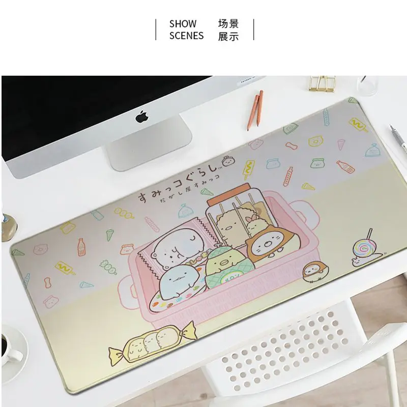 Японский мультяшный коврик для мыши Sumikko Gurashi, игровой коврик для мыши, большая клавиатура с закругленными краями 90x40 см, коврик Deak для Cs Go LOL
Японский мультяшный коврик для мыши Sumikko Gurashi, игровой коврик для мыши, большая клавиатура с закругленными краями 90x40 см, коврик Deak для Cs Go LOL
