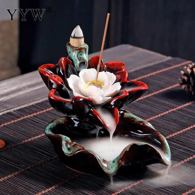 Ceramics Lotus Incense Burner Waterfall Backflow Incense Holder Aroma Smoke Fountain Censer Meditation Yoga Prayer Furnace
Ceramics Lotus Incense Burner Waterfall Backflow Incense Holder Aroma Smoke Fountain Censer Meditation Yoga Prayer Furnace
