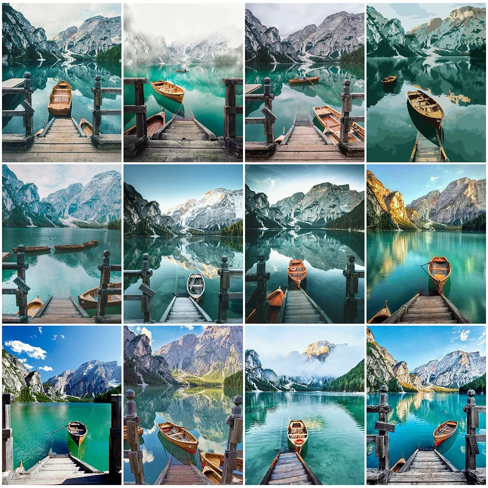 MomoArt Diamond Embroidery Lake Cross Stitch Diamond Painting Mountain Full Square Mosaic Boat Picture Of Rhinestones Wall Art
MomoArt Diamond Embroidery Lake Cross Stitch Diamond Painting Mountain Full Square Mosaic Boat Picture Of Rhinestones Wall Art