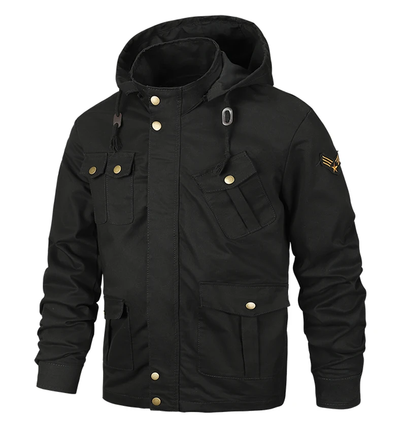 Spring Autumn Men's Clothing Oversize Jacket American Casual Cotton Military Hooded Outwear Male Multi-pocket Plus Size 6XL
Spring Autumn Men's Clothing Oversize Jacket American Casual Cotton Military Hooded Outwear Male Multi-pocket Plus Size 6XL