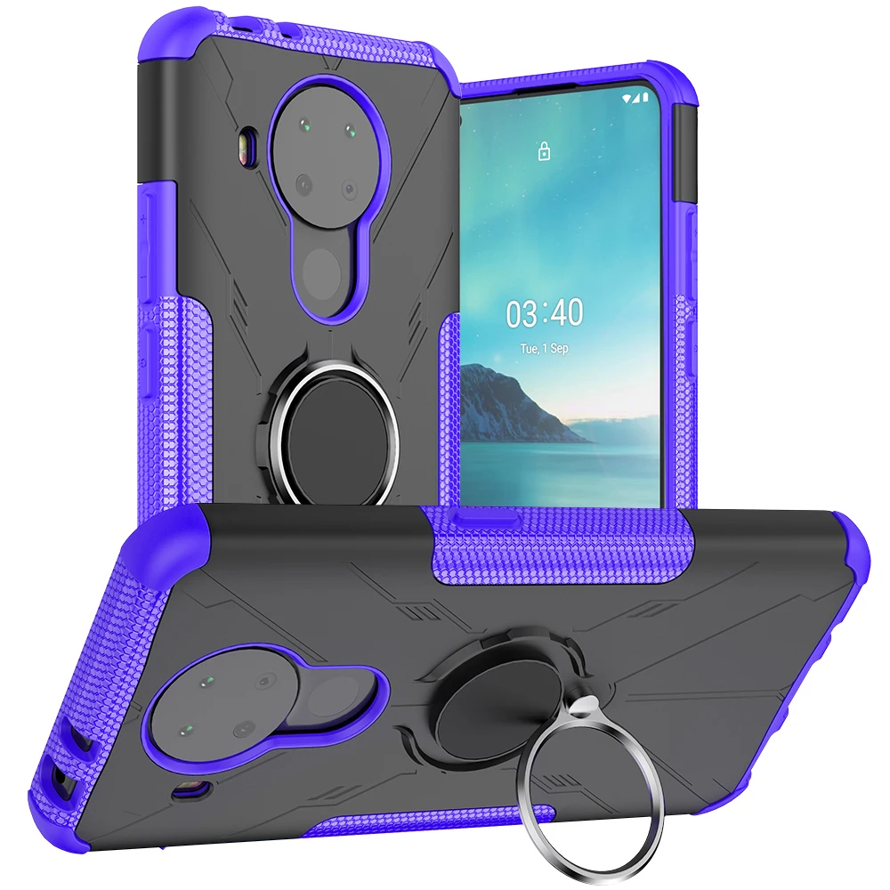 Shockproof Soft TPU with Hard PC Ring Holder Armor Cover For Nokia 2.4 3.4 5.4 
Shockproof Soft TPU with Hard PC Ring Holder Armor Cover For Nokia 2.4 3.4 5.4