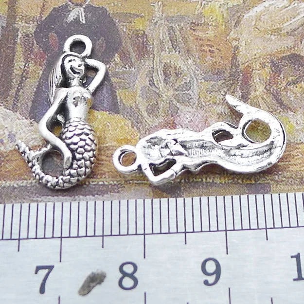 20PCS/Lot 11mm*22mm Pendant Antique Silver Color Mermaid Charms For DIY Jewelry Making Handmade Craft
20PCS/Lot 11mm*22mm Pendant Antique Silver Color Mermaid Charms For DIY Jewelry Making Handmade Craft