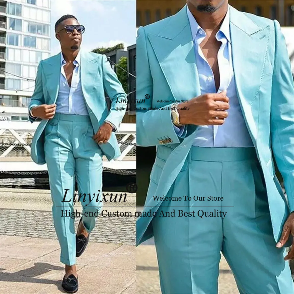 Fashion Peak Lapel Men Suits Slim Fit Wedding Groom Wear Tuxedos Blazer Business Casual Terno Masculino 2 Piece (Jacket+Pants)
Fashion Peak Lapel Men Suits Slim Fit Wedding Groom Wear Tuxedos Blazer Business Casual Terno Masculino 2 Piece (Jacket+Pants)